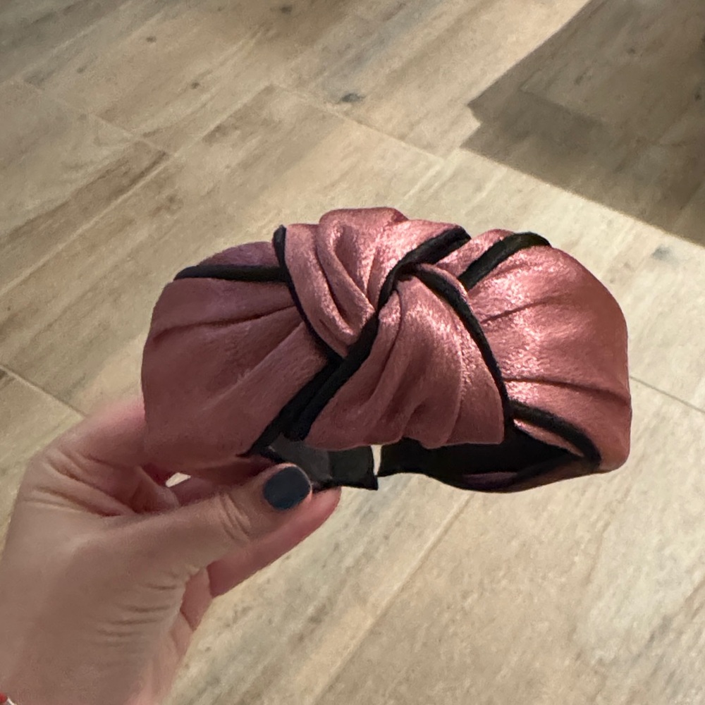 Elegant Pink Satin Headband